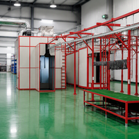 Ligne de production de revêtement en poudre électrostatique entièrement automatique certifiée CE pour la production en série de profilés en aluminium et de quincaillerie métallique