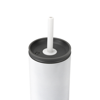 Mug de voyage isotherme à double paroi en acier inoxydable 600 ml avec paille, maintien au chaud 6-12 heures, portable, pour la rentrée scolaire, certifié CE/LFGB Europe