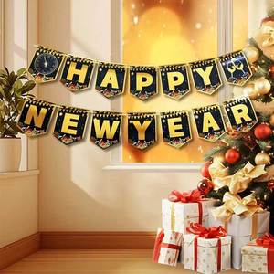 2026 chúc mừng năm mới Nguồn cung cấp trang trí long lanh thư biểu ngữ hình ảnh đạo cụ vòng hoa tạm biệt 2025 Chào mừng 2026 - Product Image 4