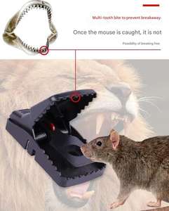 Trampas a presión para ratas personalizadas, sistema de trampa para roedores automático de plástico para el hogar y la cocina, abrazadera para trampa para ratones - Product Image 6