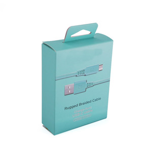 Tùy chỉnh sạc <span class=keywords><strong>USB</strong></span>-C dữ liệu cáp tai nghe gấp giấy Bao bì hộp Hot Bán Điện thoại Phụ kiện Giấy Hộp cáp - Product Image 4
