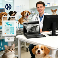 Appareil de radiographie vétérinaire professionnel portable réglable avec détecteur à panneau plat filaire ou sans fil pour l'examen des chiens, des chats et des chevaux