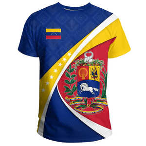 Camiseta de Cuello Redondo con Estampado de la Bandera de <span class=keywords><strong>Venezuela</strong></span> 2026, Impresión Bajo Demanda, Camiseta Informal de Manga Corta para Hombre, Camiseta de Alta Calidad de <span class=keywords><strong>Venezuela</strong></span> - Product Image 2