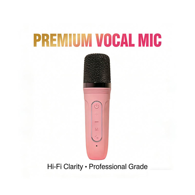 Smart Wireless 5.0 RGB Speaker Home Karaoke Handheld Microphone Portable High Volume Outdoor Noise Cancelling Battery-Powered