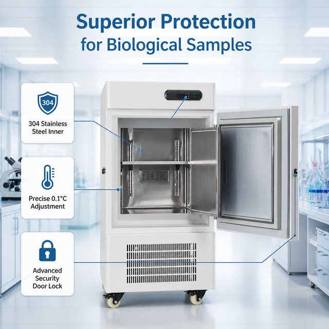 Ultra Low Temperature Freezer -86℃ Refrigerator Vertical Medical Freezer Hospital Refrigerator