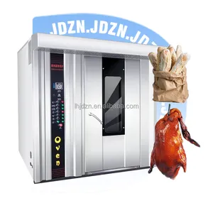 Industrial Commercial Automatic Bread Production Machine 32 Trays Gas Diesel Electric Bread Rotary Oven for Bakery