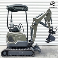 Excavadora Mini FULCORE con Envío Gratuito, Chasis Ajustable con Tren de Rodaje Telescópico Opcional para Obras Pequeñas