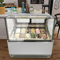 Réfrigérateur de présentation commercial pour supermarchés et cafés : Vitrine extra-large pour desserts