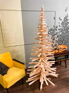 202411 Ornement d'arbre de Noël fait à la main écologique et durable Meilleur arbre de Noël personnalisé en bois du Nouvel An - Product Image 6