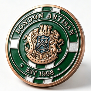 Épinglette de défi personnalisée avec blason de lion héraldique, en alliage de zinc, gaufrée en 3D, imitation émaillée, cadeau souvenir - Product Image 6