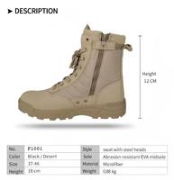 Bottes Tactiques Désert Personnalisées pour Hommes, Imperméables, de Marche et de Combat d'Assaut