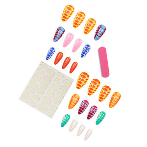 <span class=keywords><strong>Faux</strong></span> ongles press-on pré-dessinés en forme d'amande, plaques à poser pour le nail art des doigts - Product Image 4