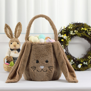 Wholesale Custom Party Decor <strong>Gift</strong> Egg Buckets Sublimation Plush Bunny Bags Super Soft <strong>Easter</strong> <strong>Baskets</strong> - Product Image 4