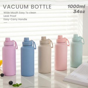 Termo de Acero Inoxidable de 1L con Logotipo Personalizado 2026, Botella de Agua de Gran Capacidad, Regalo Empresarial, para Exteriores - Product Image 4