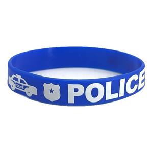 Pulsera de Silicona Azul con Estampado de POLICÍA para Niños, Ideal para Actividades Deportivas, Fabricada en Stock para Uso en Eventos - Product Image 6