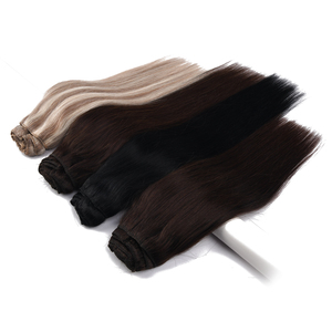 Extensiones de Cabello Humano Remy Virgen Chino al por Mayor, 20 Pulgadas, Doble Trama a Máquina, Liso, Superventas K.SWIGS 100g 3-6 - Product Image 6
