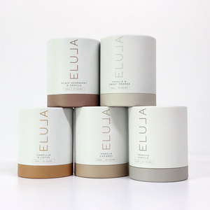 Custom Eco-Friendly <b>Round</b> Tube Candle Packaging <b>Box</b> Recycled Paper Cylinder <b>Box</b> for Pillar Taper Candle Brand - Product Image 1