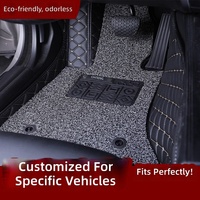 Tapis de sol de voiture à couverture intégrale, double couche, détachables, en cuir avec boucles métalliques, pour tous les modèles, antidérapants et résistants à l'usure