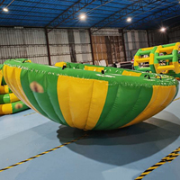 JUNAO Tube Gonflable Rotatif Robuste en PVC, Type UFO, Remorquable, Bateau Disco Rotatif, 500kg+, pour Parc Aquatique et Divertissement en Mer