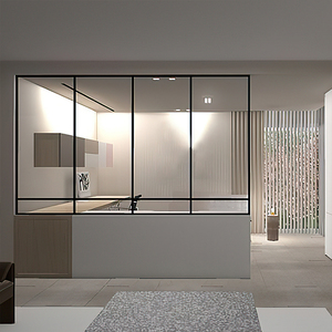 <span class=keywords><strong>Precio</strong></span> más bajo de fábrica, Partición de vidrio personalizada, decoración de oficina, baño, Partición de pared de medio vidrio - Product Image 5