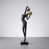 Home Source Fiberglas Italienischer Minimalismus Abstrakte Figur Willkommens-Bodenskulptur Wohnzimmer Eingangsbereich Heim-Dekor Kreativ