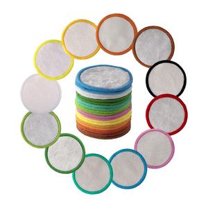 Ruizhifa Waschbare Bambus-Mikrofaser Umweltfreundliche <span class=keywords><strong>3</strong></span>-lagige Wiederverwendbare 8cm Einfarbige Reinigungs-Make-up-Entferner-Pads - Product Image 5