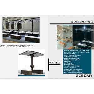 Banc de recharge solaire commercial avec affichage publicitaire, options de recharge multiples, conception résistante aux intempéries pour l'extérieur - Product Image 6