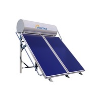 Chauffe-eau solaire à plaque plate non pressurisée Soletks 120L, alimentation par gravité, durable, facile à utiliser, pour extérieur, économie d'énergie domestique
