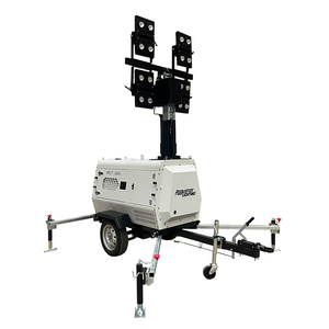 Oem ánh sáng tháp 4x500W LED Máy phát điện diesel 9M Kính thiên văn mast ngoài trời di động chiếu sáng tháp - Product Image 1