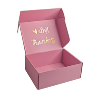 Boîtes d'expédition de luxe en carton ondulé recyclé E-flute imprimées sur mesure avec lamination mate et gaufrage