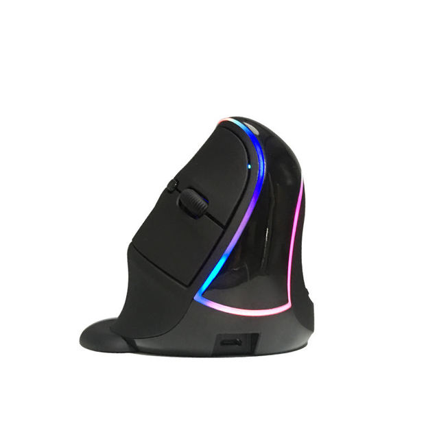 Personalized Fashion Ergonomic RGB Vertical Wireless Mouse Type-c Charging 7-button 2.4G Optical Mouse 3200dpi