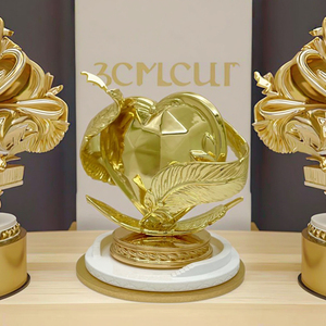 Trophées Métalliques Antiques Personnalisés Holywell, Artisanat <span class=keywords><strong>de</strong></span> Fonderie, Technique <span class=keywords><strong>de</strong></span> Placage Or, Finition Polie, Impression par Gravure - Product Image 5