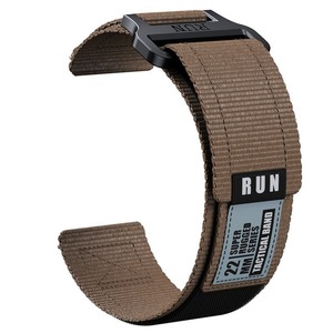 Bracelet de montre tactique en nylon 20 mm 22 mm - Bracelet de remplacement tissé super robuste pour Garmin Forerunner 265/ <span class=keywords><strong>Huawei</strong></span>/Amazfit/ Samsung - Product Image 3