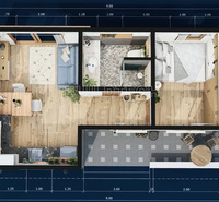 Maison préfabriquée bon marché de 43,2 m² avec 1 lit Maison en conteneur pour la vie Maison rentable à vendre