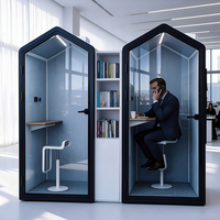 Cabine d'isolation acoustique individuelle, Pod silencieux 1 place, Mobilier de bureau pour le streaming en direct et le travail de bureau