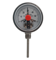 Customization Adjustable Sleeve Electric Contact Bimetal Thermometer 100mm