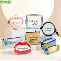 UIOWIO Trousse de toilette transparente personnalisée en PVC pour voyage, organiseur de salle de bain transparent, sac de toilette en plastique imperméable