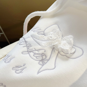 <span class=keywords><strong>Sudadera</strong></span> con Capucha Casual para <span class=keywords><strong>Mujer</strong></span> con Detalles de Encaje, Corte Holgado, Ideal para Usar en Primavera y Otoño - Product Image 5