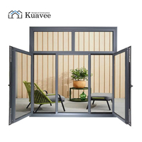 Ventanas Abatibles de Diseño Moderno Personalizadas KUAVEE, Ventanas Abatibles Exteriores para Casas con Marco de Aluminio de Estilo Minimalista y Doble Vidrio