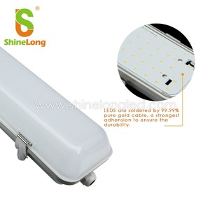 Lámpara LED Tri-Proof con Carcasa de PC Completa, 2 pies/4 pies/5 pies, Sensor de Microondas de Emergencia, Certificación ETL, para Almacenes Industriales, Garantía de 5 Años - Product Image 2