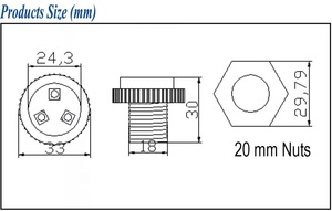 Lámpara LED cabujón de píxel RGB direccionable de 26mm y 12V UCS1903 Feria de luces de atracciones - Product Image 6