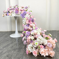 Vente en gros de chemins de table multicolores en vrac Fleurs artificielles pour décoration de mariage