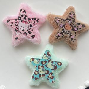 Nuevos Dijes de Estrella de Cinco Puntas con Estampado de Leopardo, Accesorios para Gatitos de Doble Capa, Decoraciones para Fundas de Teléfono Móvil - Product Image 4