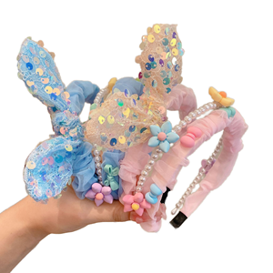 प्यारी छोटी लड़की स्टार डांस परफॉर्मेंस हेयरबैंड बच्चों के लिए कपड़े की कला - Product Image 1