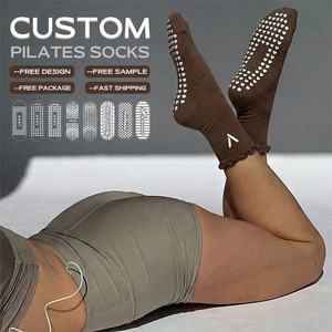 Bilu - Calcetines de Yoga Antideslizantes con Logotipo Personalizado al por Mayor para Mujer, Calcetines Transpirables de Algodón con Agarre Antideslizante para Fitness y Gimnasio - Product Image 2