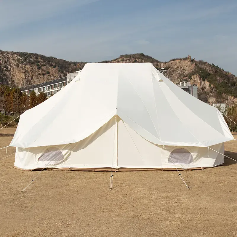स्वनिर्धारित लोगो कपास कैनवास सम्राट घंटी तम्बू खाकी ऑक्सफोर्ड कैनवास सामग्री सम्राट तम्बू 3 के साथ दरवाजे के लिए 10 व्यक्ति