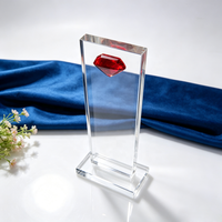 Trophée de verre K9 vierge en gros Prix et trophées de verre de cristal 3D personnalisés pour la reconnaissance et les célébrations des entreprises