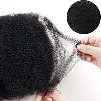 Cheveux Afro Kinky Bouclés en Vrac 4C, Cheveux Humains Vierges, Extensions de Dreadlocks, Matière Première pour la Réparation de Locs et Tresses Afro