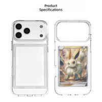 Étui de téléphone pour iPhone 18 Pro Max avec porte-cartes, conçu pour ranger des cartes de jeu, des cartes d'identité, des photos, coque antichoc