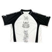 Camiseta de fútbol Retro de alta calidad Unisex personalizada, ropa de calle cuadrada recortada de gran tamaño, ropa sublimada de fútbol, 100% poliéster